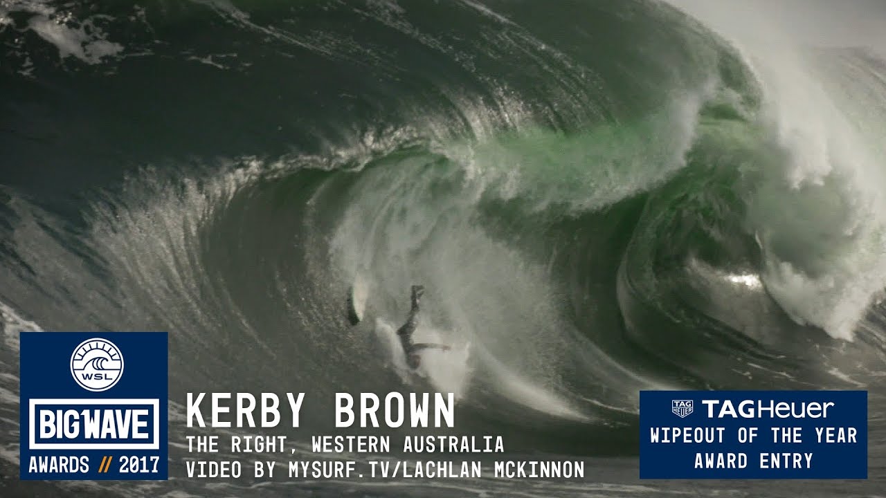 Kerby Brown at The Right - 2017 TAG Heuer Wipeout of the Year Entry - WSL Big Wave Awards