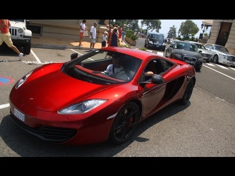 STUNNING Red McLaren MP4-12C In Monaco! Sights And SOUNDS! (1080p Full HD)