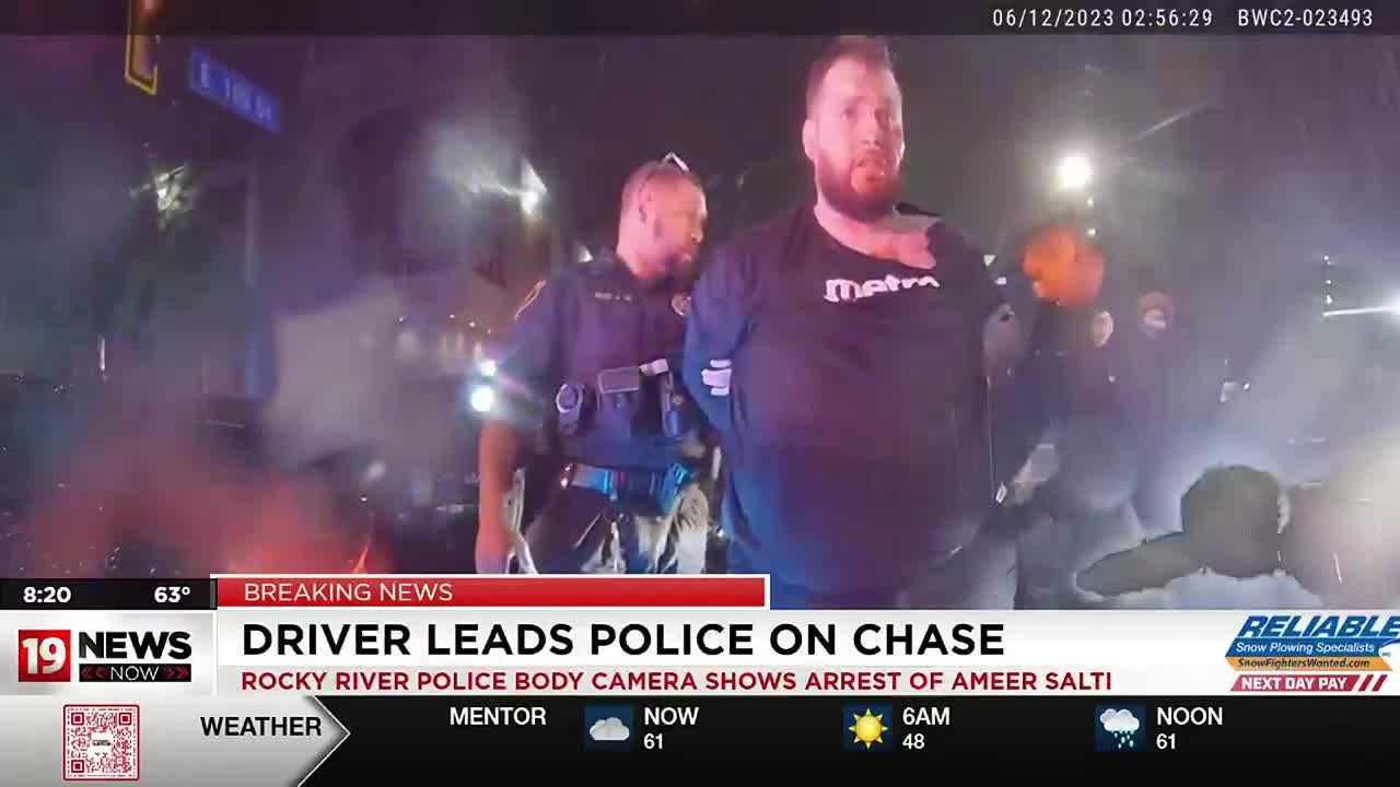 Driver leads Rocky River police on chase into Cleveland - YouTube