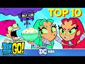 Teen Titans Go! | Top 10 Starfire Transformations |  DC Kids