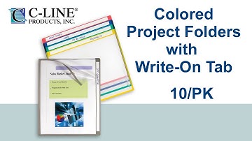 Write-On Project Folders, Clear, 11 X 8 1/2, 10/PK - C-Line Products - 62190