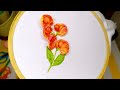 Elegant and embossed flowers embroidery design || Hand embroidery