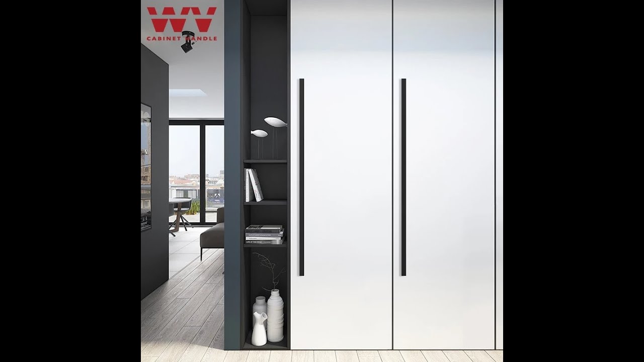 WV American Black Cabinet Door Handles Modern 1000MM 1200MM Long Minimalist Handles Drawer Wardrobe