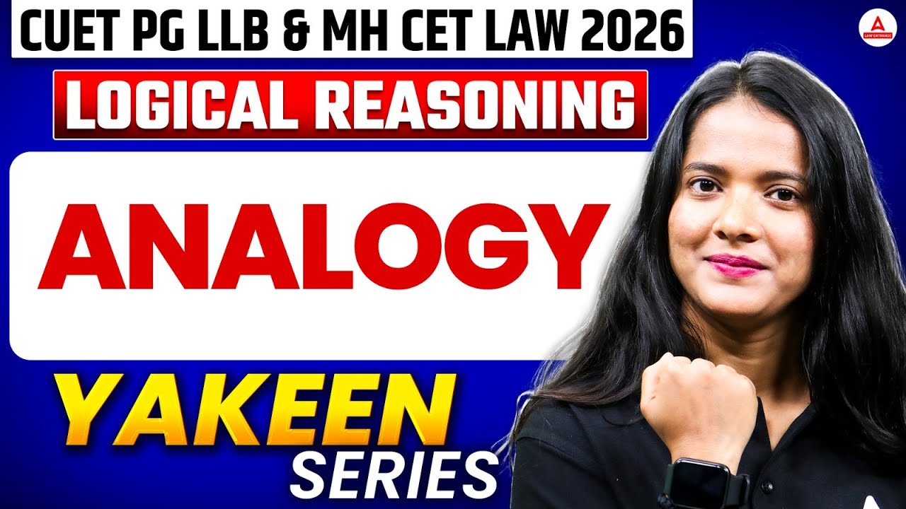 Logical Reasoning - analogy For CUET PG LLB & MHCET Law 2026 Logical ...