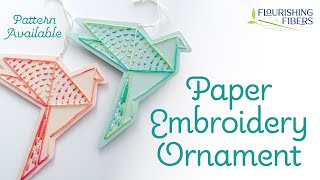 Geometric Origami Dove (Paper Embroidery)