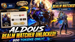 ALDOUS COLLECTOR SKIN 🔥 REALM WATCHER UNLOCKED! 😱 | 800 TOKENS WORTH IT?