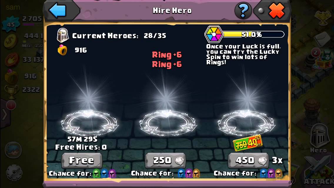 Clash Of Lords 2 6000 Jewels x3 spins!!!!