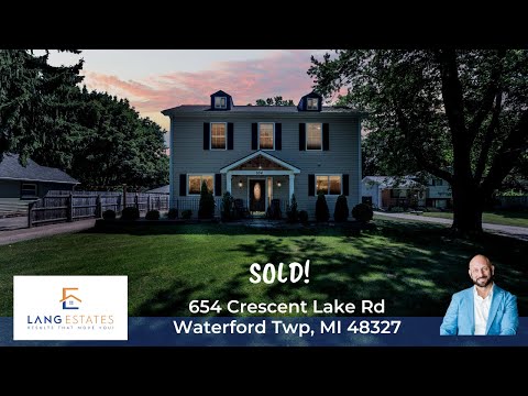 654 Crescent Lake Rd, Waterford Twp, MI home video tour