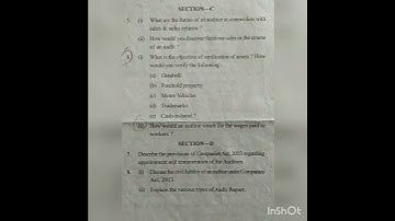 AUDITING | QUESTION PAPER | SEM - 5