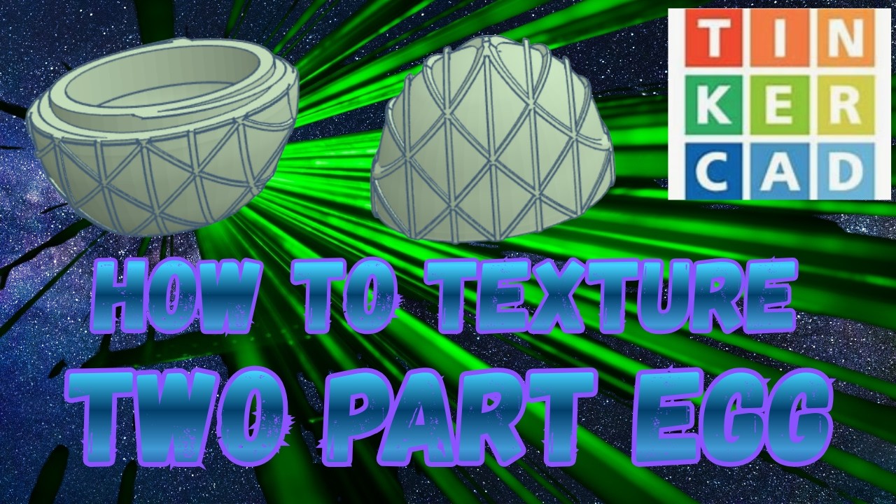 Как текстурировать двухсоставное яйцо в Tinkercad