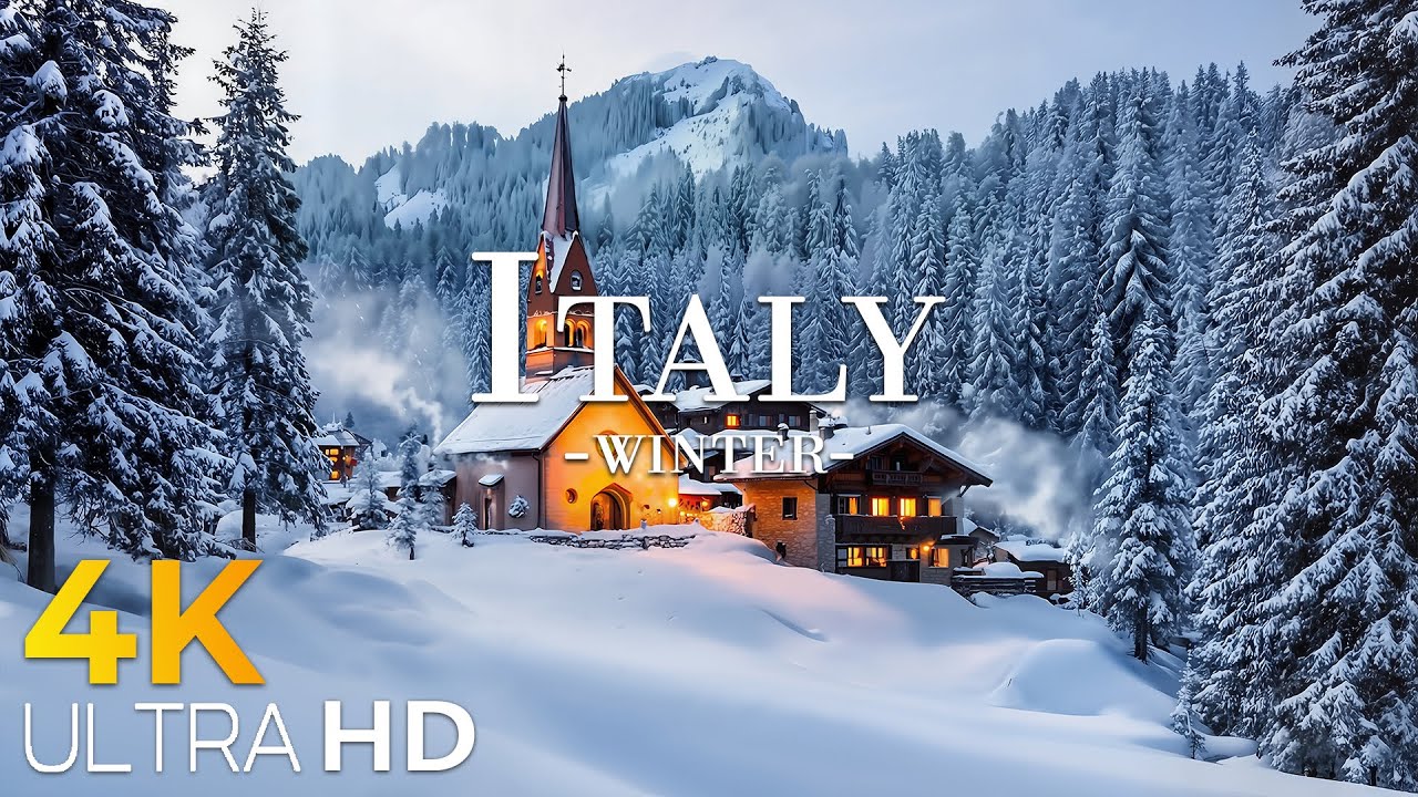 COZY WINTER IN ITALY 4K ❄️ Most Beautiful Winter Wonderland & Inspiring Music