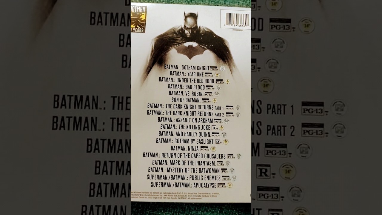 Batman 🦇 80th Anniversary: 18 Film Collection DVD Set