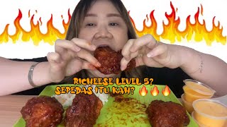 MUKBANG RICHEESE FIRE CHICKEN LV 5 🔥🔥🔥 | AUTO DOWER | MUKBANG INDONESIA