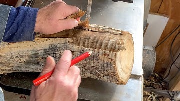 Richard Raffan on identifying fiddleback grain, then cutting blanks and rough-turning two bowls.