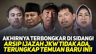 AKHIRNYA TERBONGKAR DI SIDANG! ARSIP IJAZAH JKW TIDAK ADA, TERUNGKAP TEMUAN BARU INI!