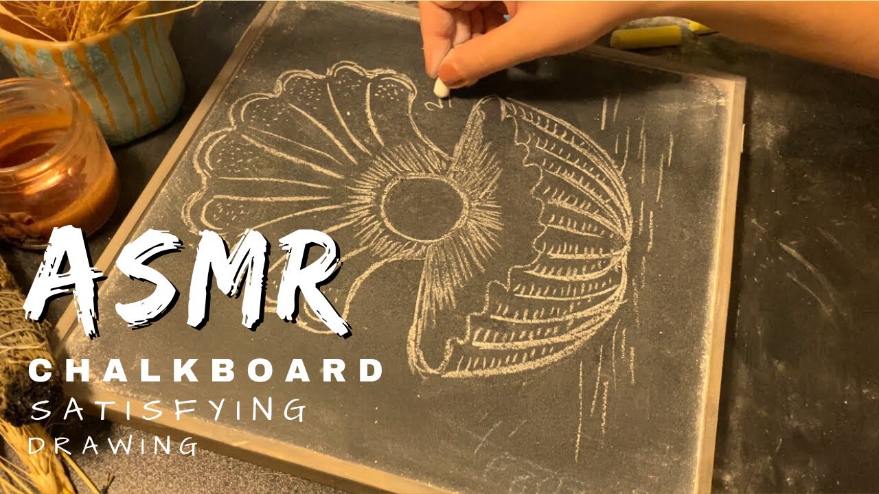 ASMR chalkboard/chalkboard sound/really satisfying and relaxing sound