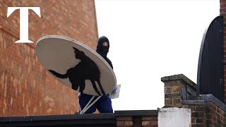Banksy dish ‘stolen’ from Peckham rooftop within hours