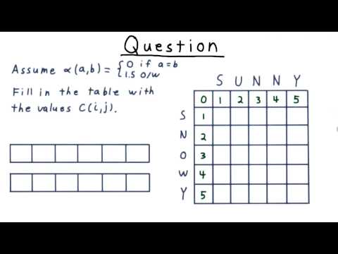 Sequence Alignment Exercise  - GT- Computability, Complexity, Theory: Algorithms
