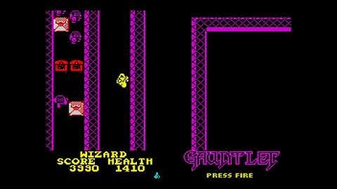 Gauntlet on the 128k Sinclair ZX Spectrum +3.