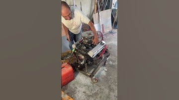 283 small block Chevy open headers on run stand #chevy #sbc