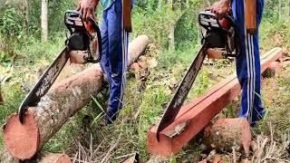 Our technique and method for making blocks with a chainsaw
