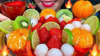 ASMR SUPER SPICY PICKLED FRUITS *MAKAN ACAR BUAH PEDAS MASSIVE Eating Sounds