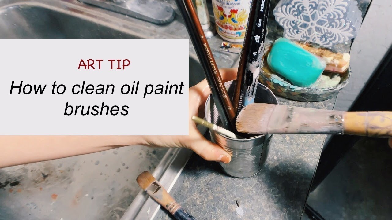 How To Clean Oil Paint Brushes Art Tip YouTube