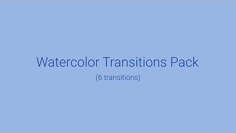 Watercolor Transitions Pack Stock Motion Graphics