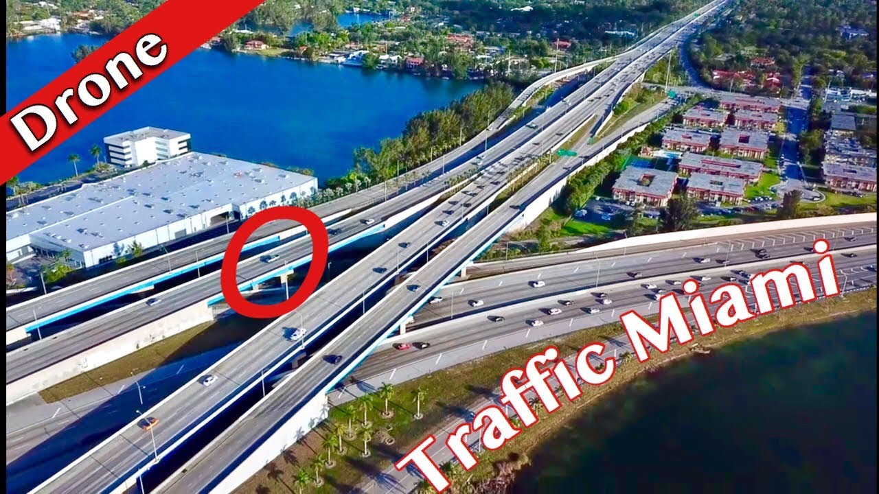 Miami's Daily Traffic 826 SW 40 St by Drone