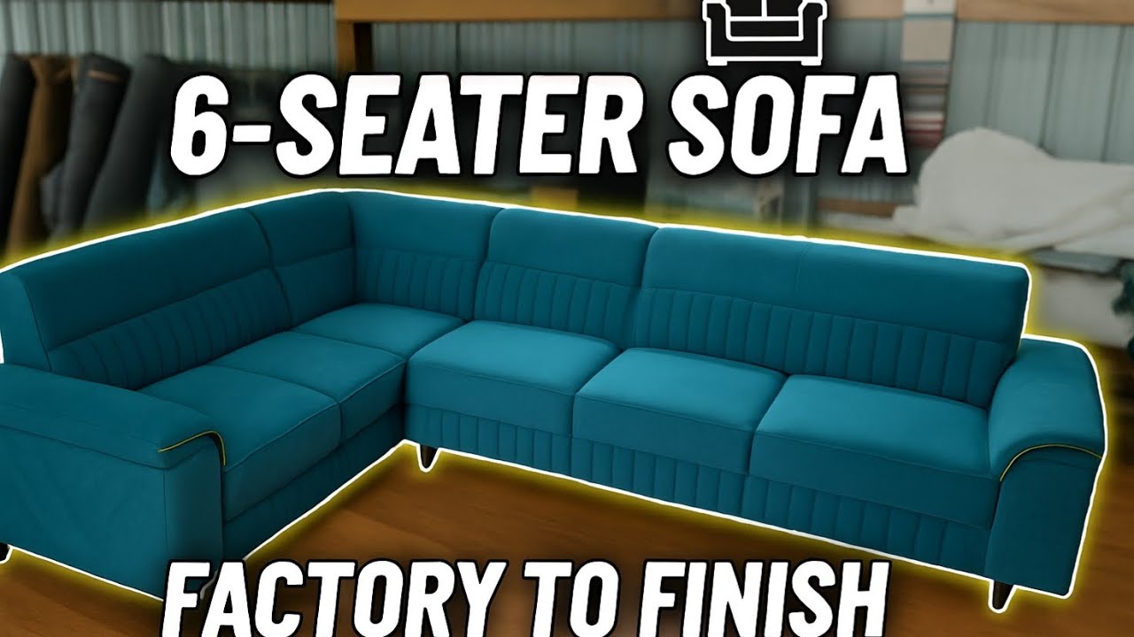 Premium 6-Seater Sofa | Luxury Design with Comfort | Customized for Elegant Living Rooms