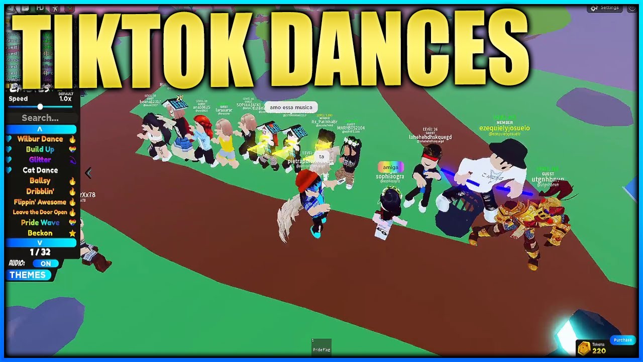 ROBLOX INDICANDO JOGOS DE DANÇAS DO TIK TOK!! 