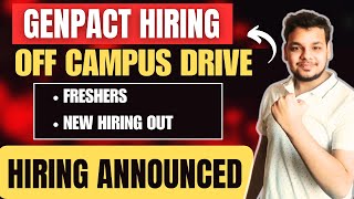 Genpact Biggest Hirings Started | Wipro , Infrrd | OFF Campus Drive | 2025, 2024 Batch Hiring