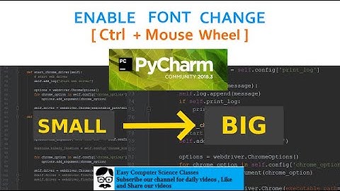 How to zoom in zoom out in Pycharm community edition in Windows Linux