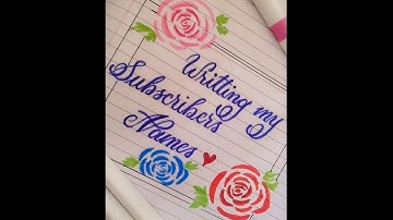 Writing my subscribers names on live 🎀🎀🩷🩷💕💖💖💖 #art #trending #brushpen #calligraphy #shorts #fyp