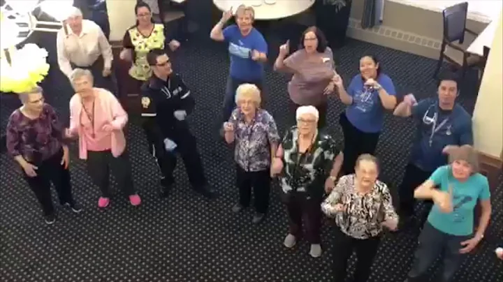 Calgary EMS dancing with Whitehorn residents
