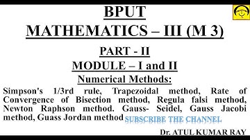 MCQs BPUT Mathematics 3| Module 1 and 2|Numerical Method|Part 2| Numerical Analysis| Quick Revision