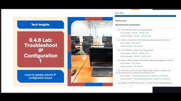 Networking + || Lab   6.4 .8 TroubleShoot IP Configuration 1