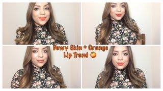 Dewy Skin + Orange Lip Trend screenshot 2