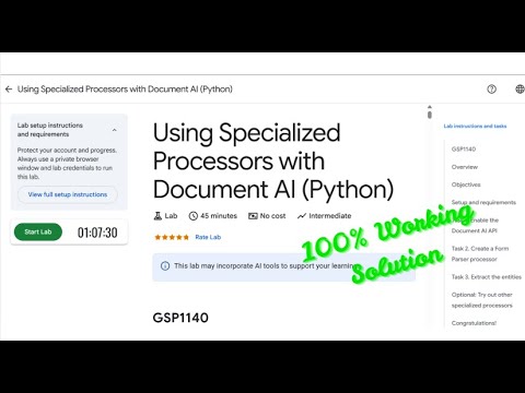 Using Specialized Processors with Document AI (Python) #GSP1140 # ...