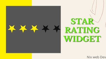 || Star Rating Widget || Feedback Widgets Stars || CSS ||