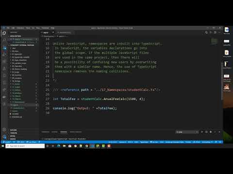 TypeScript Tutorial 70 Namespaces