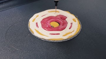 INDUSTRIAL ROBOT ABB IRB 120 MAKING ART PANCAKES