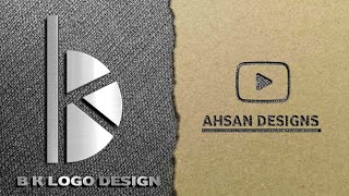 Letter BK logo design || make professional 3d || AhsanDesigns screenshot 3