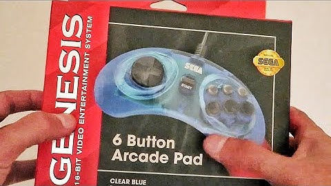 SEGA GENESIS 6 BUTTON ARCADE PAD CONTROLLER REVIEW & GAMEPLAY