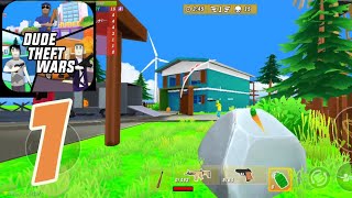 Dude Theft Wars Multiplayer Part 1-Noobtown Free For All Gameplay