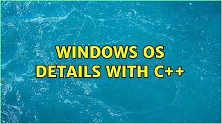 Windows Os Details With C