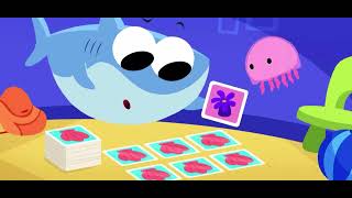 Finny the shark Memory Match game gameplay video￼ Super Simple app ￼