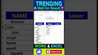 Upper &amp; Lower Formula use in excel #tutorial #excel #exceltutorial #exceltricks | Earn Money Online