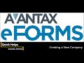 Quickhelps  add a new company to an avantax eforms database