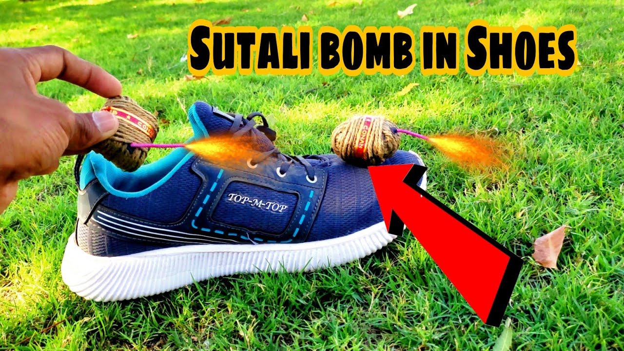 बुट में डाला सुतली बम्ब Vip Sutali Under Shoes Experiment.  Mr. Indian Titanium Army.